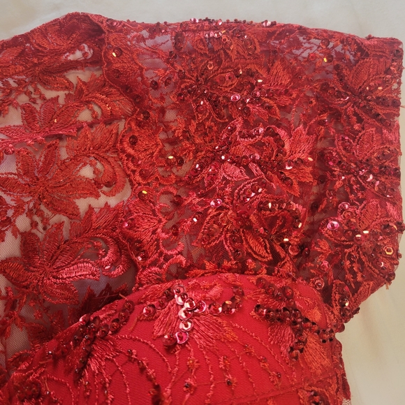 Vintage Fredericks of Hollywood Burlesque Red Bustier Size 34 - Picture 6 of 8